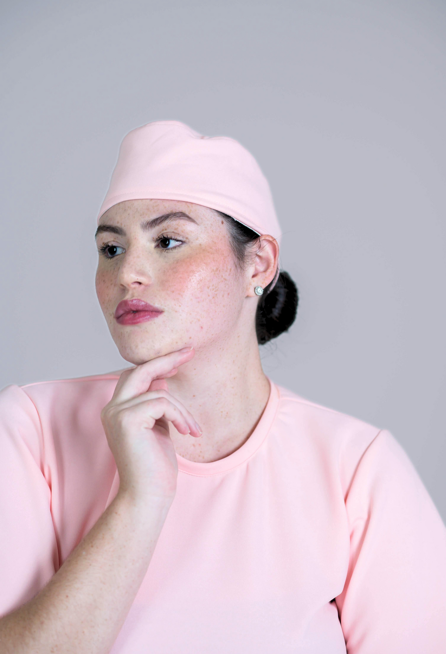 Touca ENNÉR - Malha Rosa Bebê