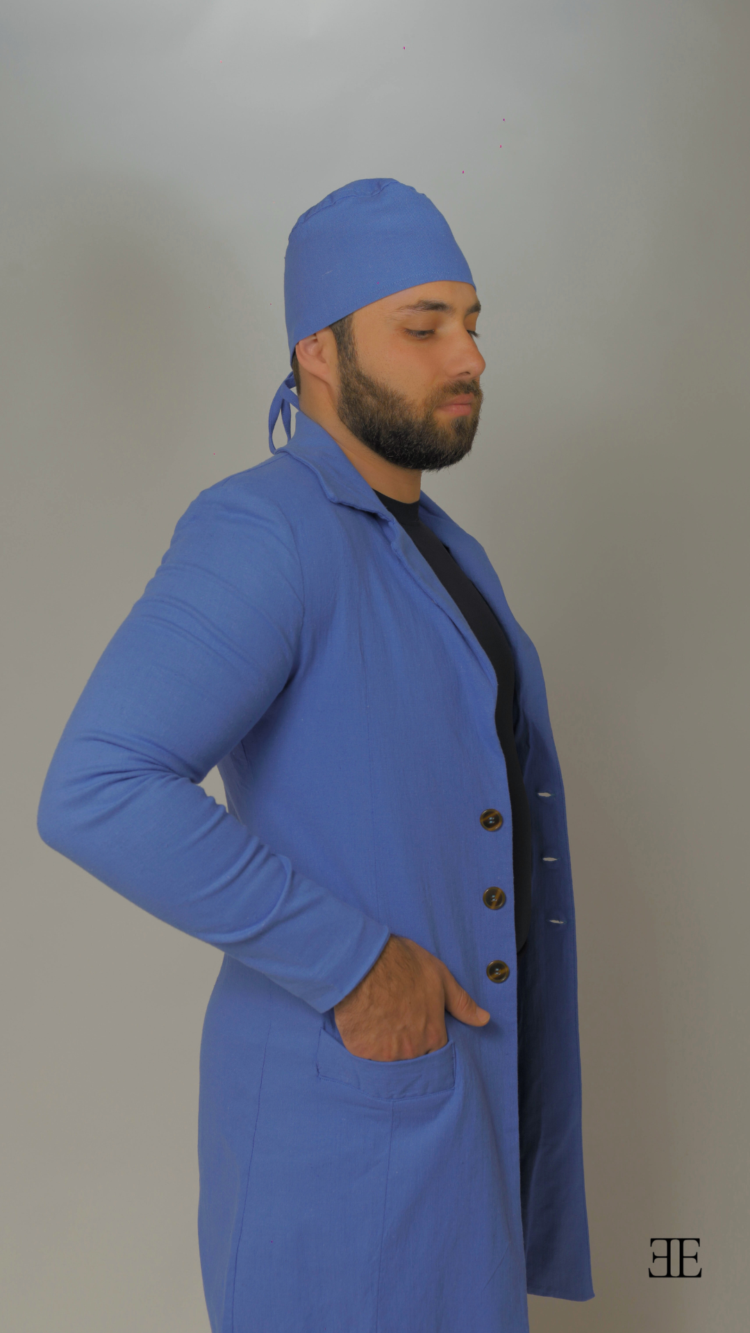 Jaleco Boy Linho - Blue
