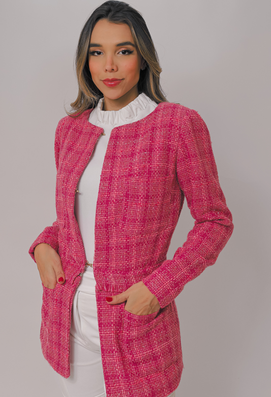 Jaleco Tweed Bárbara - Pink
