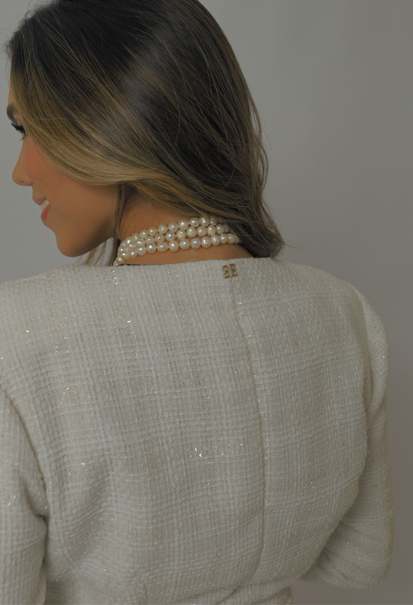 Jaleco Tweed Bárbara - Off White
