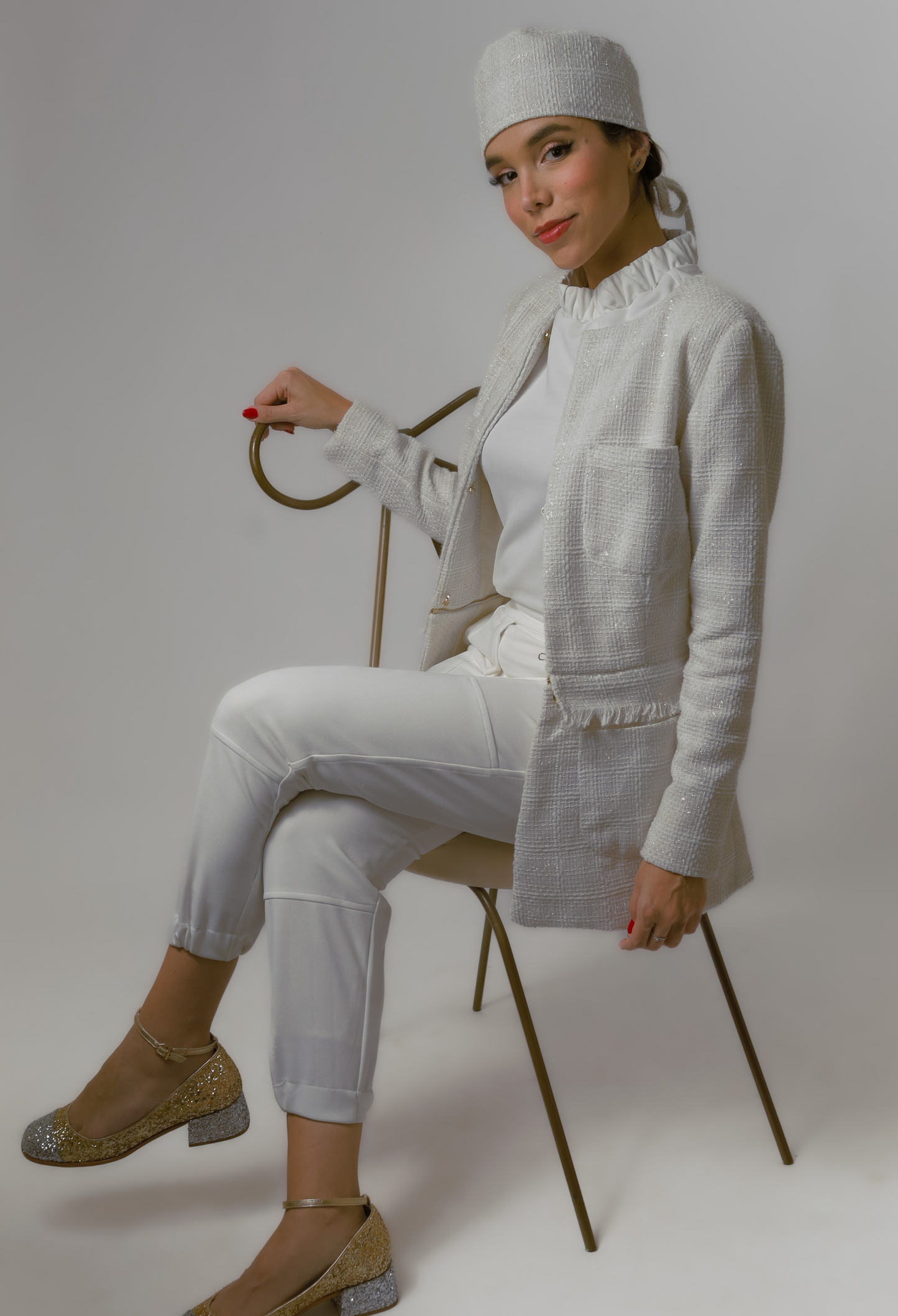 Jaleco Tweed Bárbara - Off White