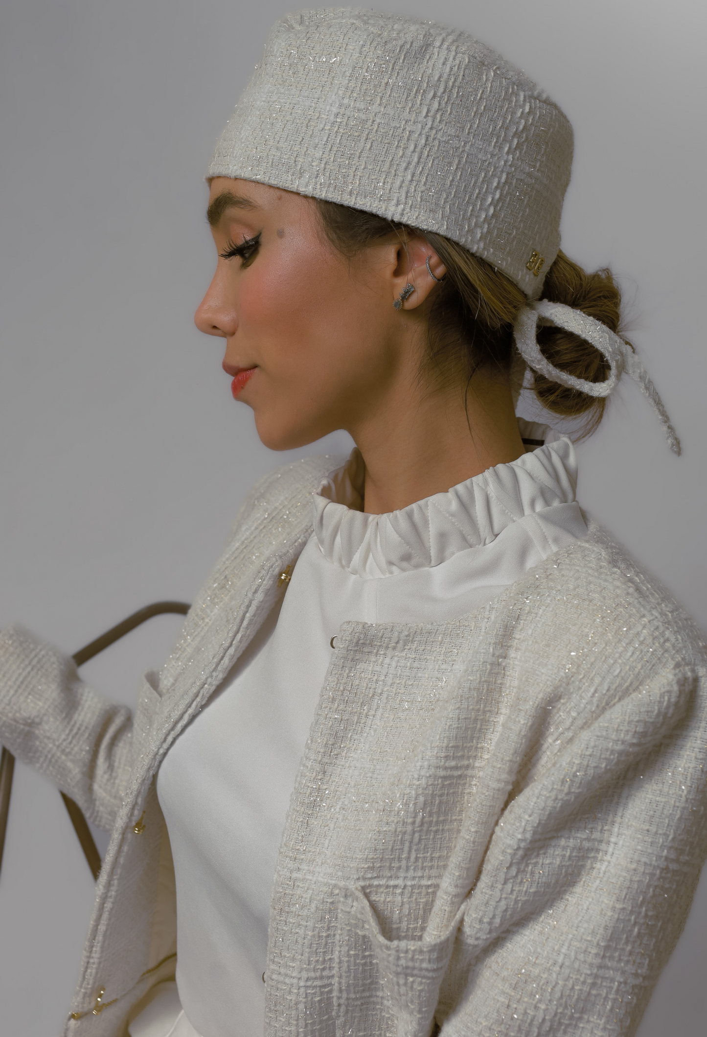 Jaleco Tweed Bárbara - Off White