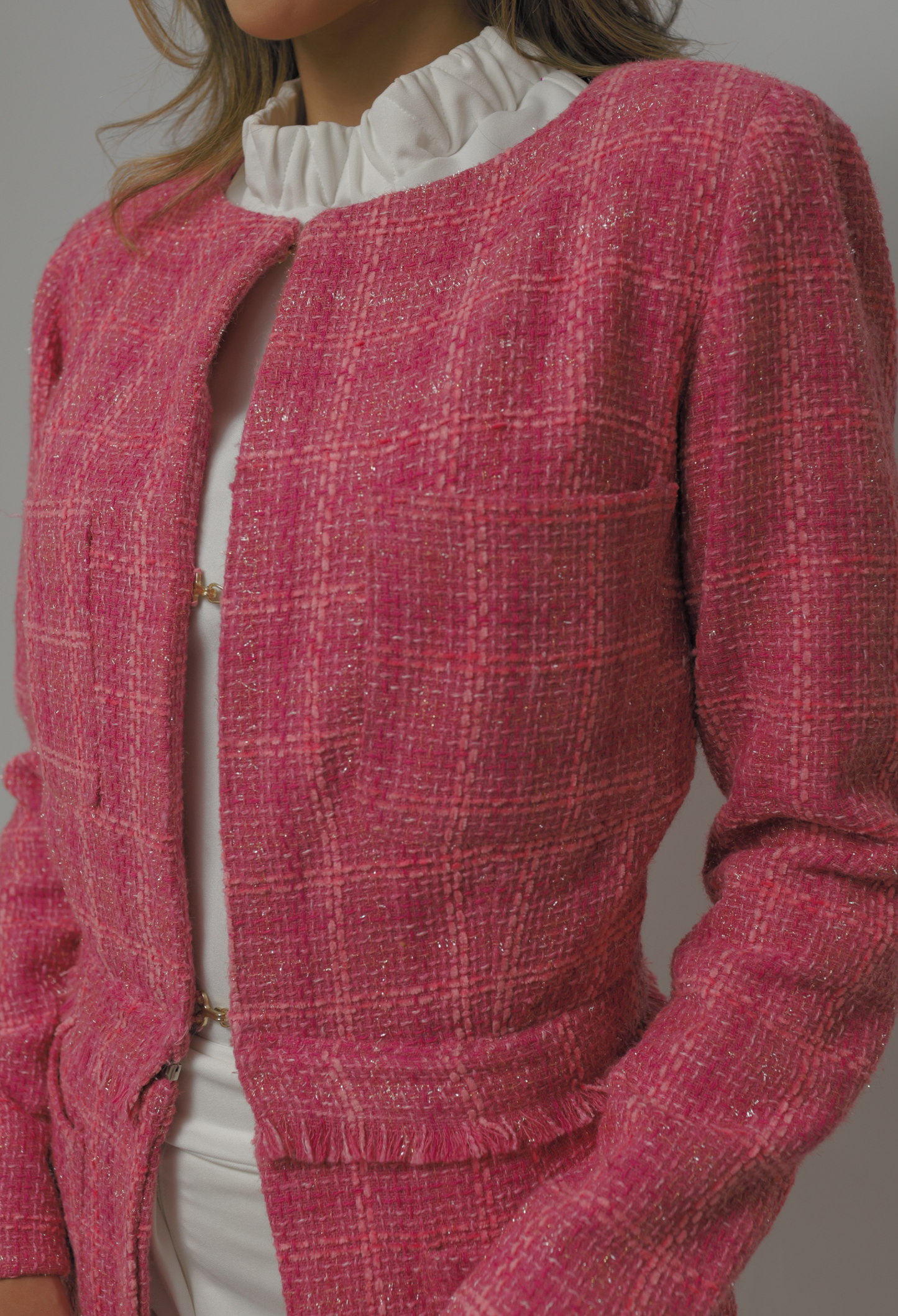 Jaleco Tweed Bárbara - Pink